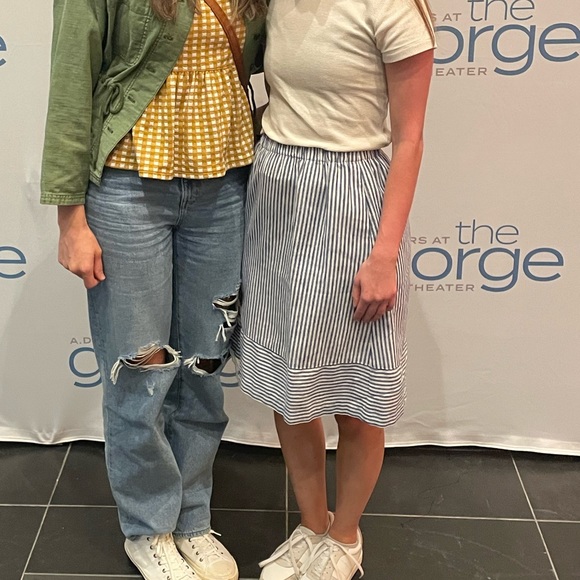 JCREW striped linen midi skirt - Picture 3 of 3